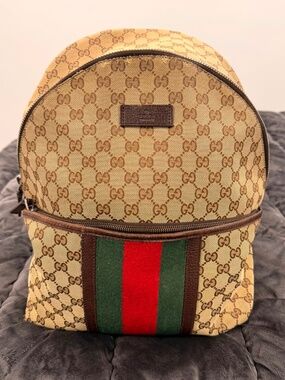 Gucci Monogram Web Medium Classic Backpack